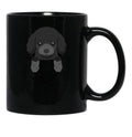 Cute Poodle Dog In Pocket Black Coffee Mug, Gift Coffee Mug - Black