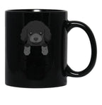 Cute Poodle Dog In Pocket Black Coffee Mug, Gift Coffee Mug - Black