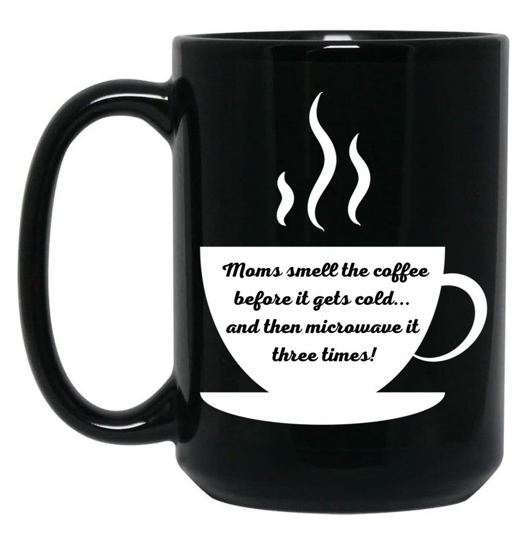 Cute Pun For Exhausted Supermoms Black Coffee Mug, Gift Coffee Mug