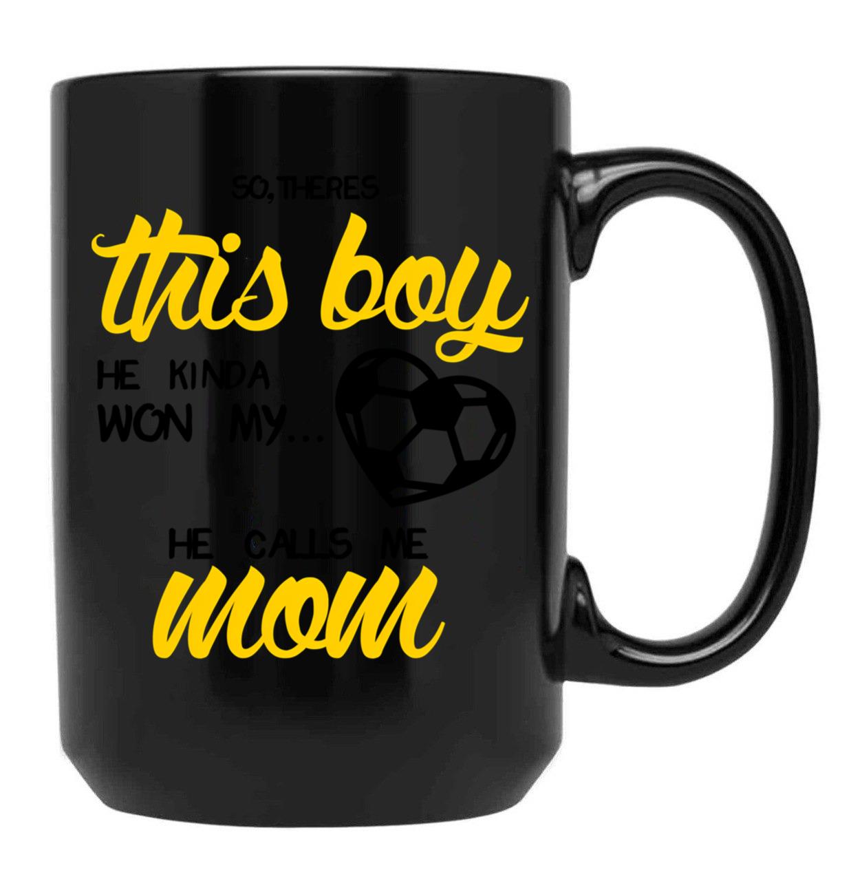 Cute Soccer Mom Shirt World Cup Cool Quote Saying Black Coffee Mug, Gift Coffee Mug