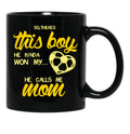 Cute Soccer Mom Shirt World Cup Funny Quote Saying Black Coffee Mug, Gift Coffee Mug - Black