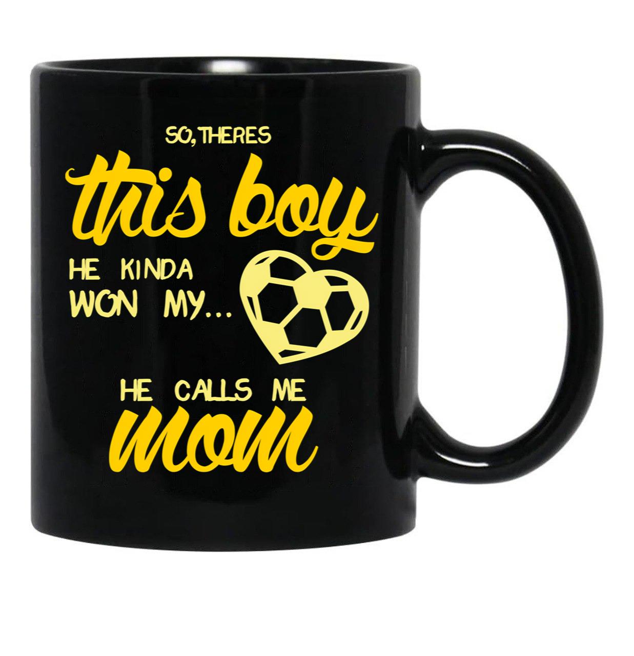 Cute Soccer Mom Shirt World Cup Funny Quote Saying Black Coffee Mug, Gift Coffee Mug - Black
