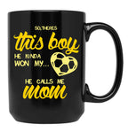 Cute Soccer Mom Shirt World Cup Funny Quote Saying Black Coffee Mug, Gift Coffee Mug