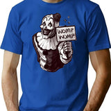 Cute Terrifier Arty Halloween Vintage Halloween Scary Movie T-Shirt for Men & Women, T-Shirts Graphic Tee - Blue