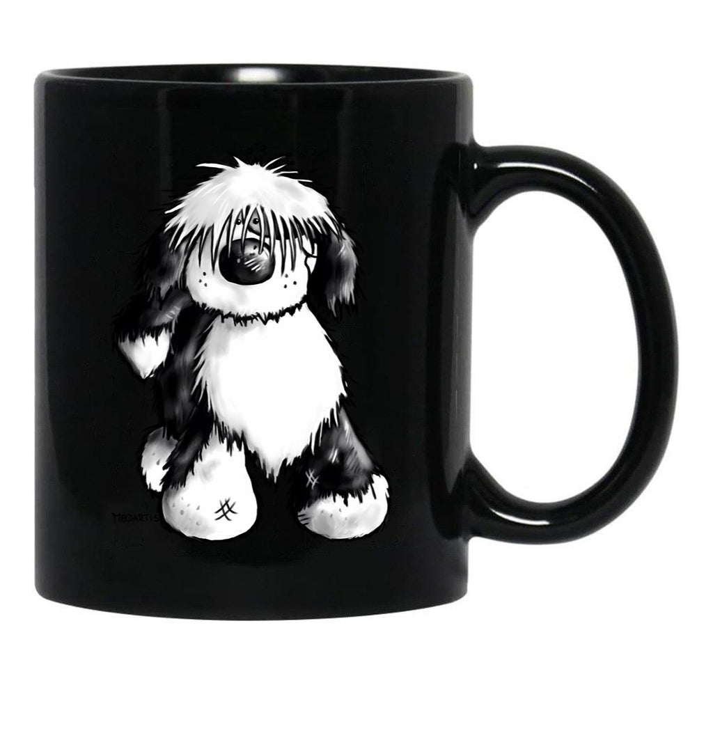 Cute Tibetan Terrier Black Coffee Mug, Gift Coffee Mug - Black