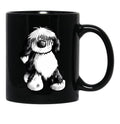 Cute Tibetan Terrier Black Coffee Mug, Gift Coffee Mug - Black