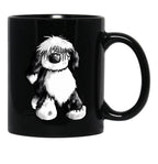 Cute Tibetan Terrier Black Coffee Mug, Gift Coffee Mug - Black
