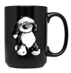 Cute Tibetan Terrier Black Coffee Mug, Gift Coffee Mug