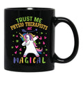 Cute Unicorn Physio Therapist Gift Black Coffee Mug, Gift Coffee Mug - Black
