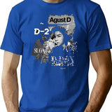 D Day Suga Agust D Concert Tour Premium Heavyweight Cotton T-Shirt - Blue