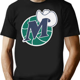 D Mavs Worn Out Premium Heavyweight Cotton T-Shirt - Black