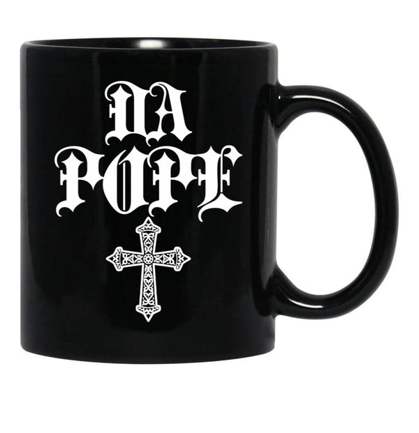 Da Pope Chicago Pope Leo Black Coffee Mug - Black