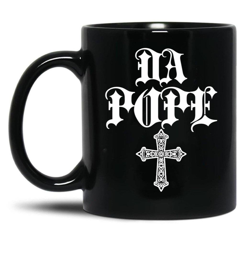 Da Pope Chicago Pope Leo Black Coffee Mug