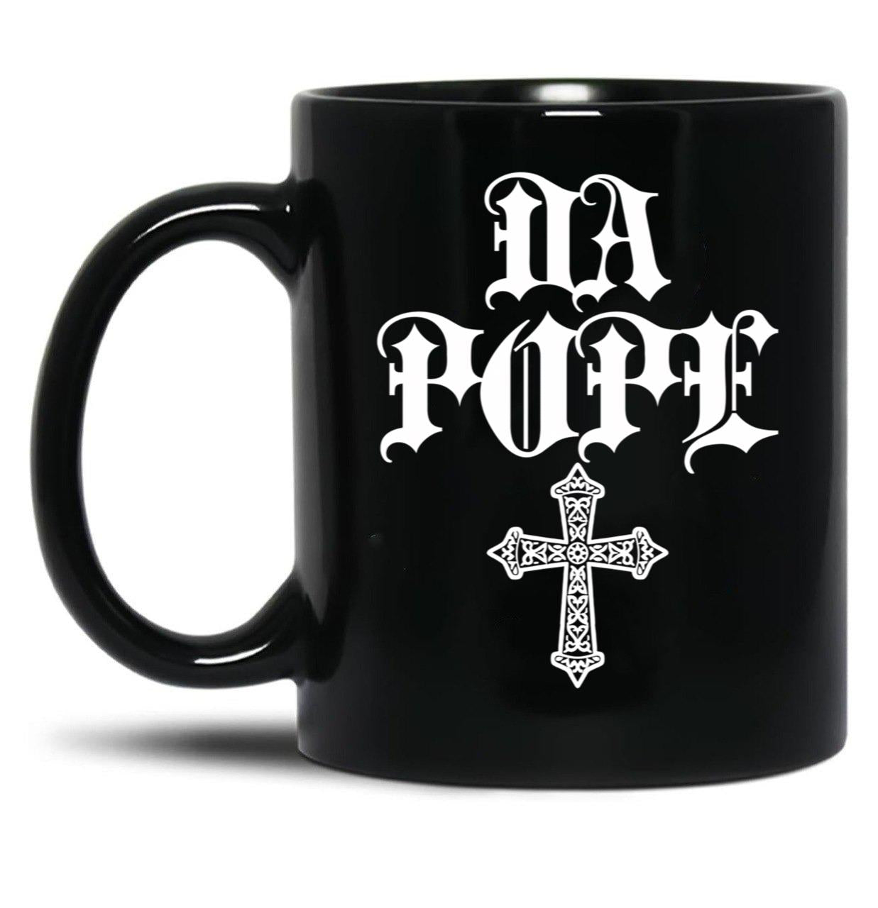 Da Pope Chicago Pope Leo Black Coffee Mug