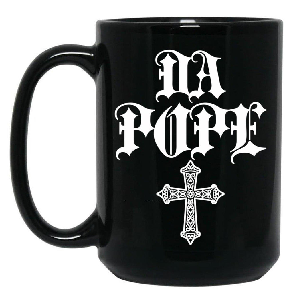 Da Pope Chicago Pope Leo Black Coffee Mug