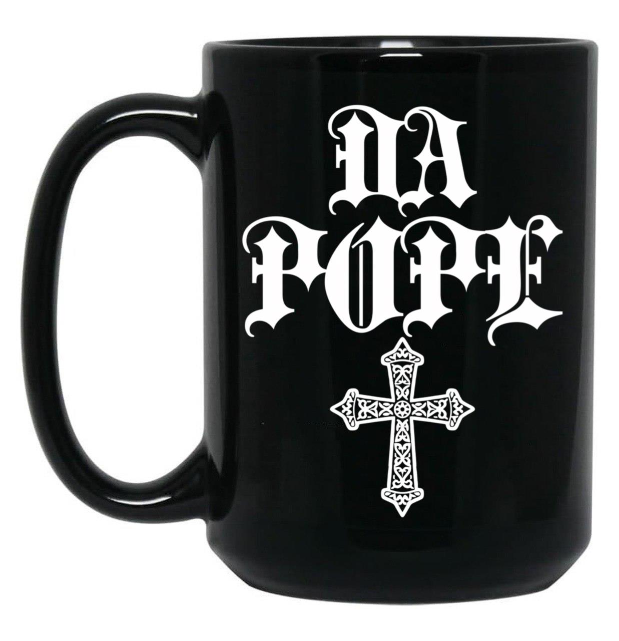 Da Pope Chicago Pope Leo Black Coffee Mug