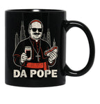 Da Pope From America Chicago Pope Leo Xiv Funny Vintage Black Coffee Mug - Black