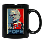 Da Pope Retro Art Pope Leo Xiv Black Coffee Mug - Black
