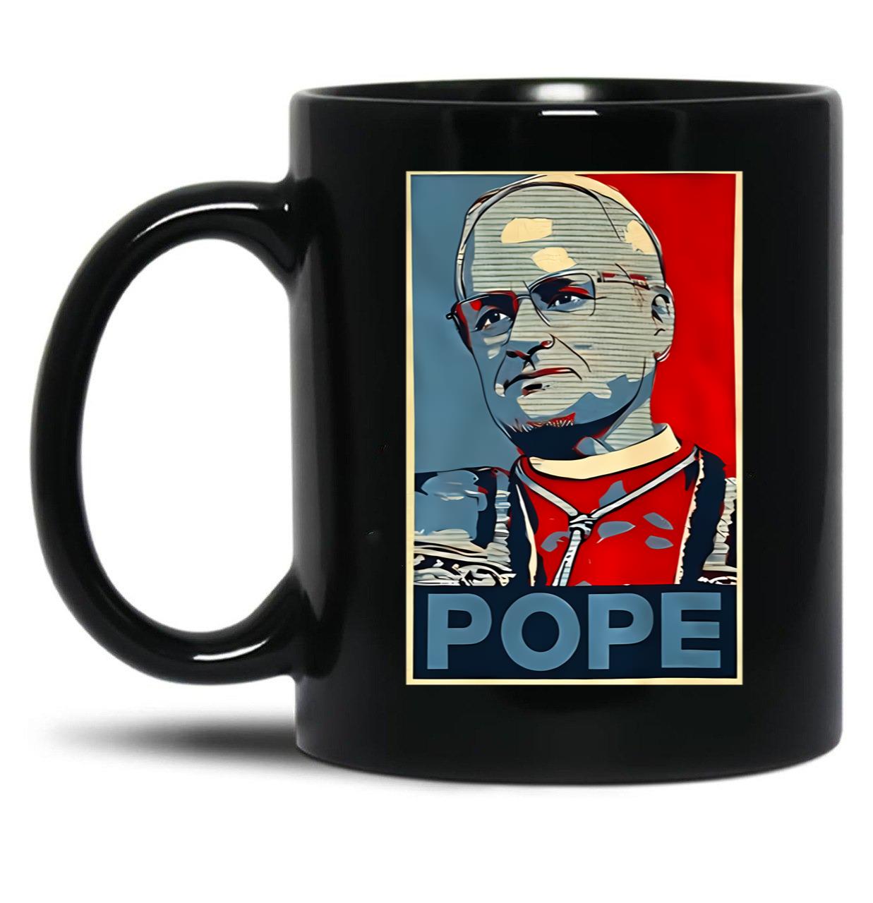 Da Pope Retro Art Pope Leo Xiv Black Coffee Mug