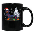 Dachshund Christmas Lights Black Coffee Mug, Gift Coffee Mug - Black