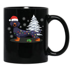 Dachshund Christmas Lights Black Coffee Mug, Gift Coffee Mug - Black