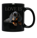 Dachshund Dog Mom Dad Men Women Kids Gift Doxie Black Coffee Mug, Gift Coffee Mug - Black