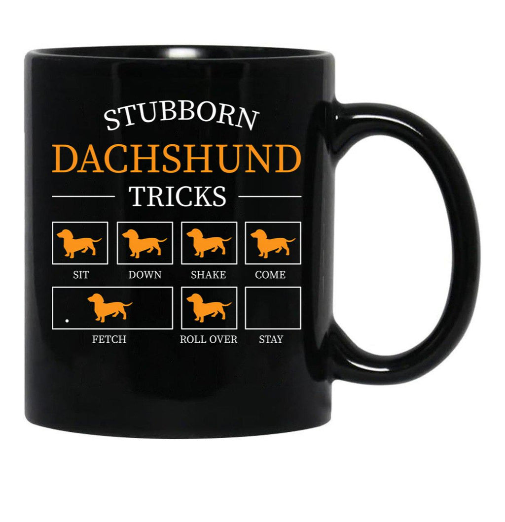 Dachshund Gift Shirt Black Coffee Mug, Gift Coffee Mug - Black