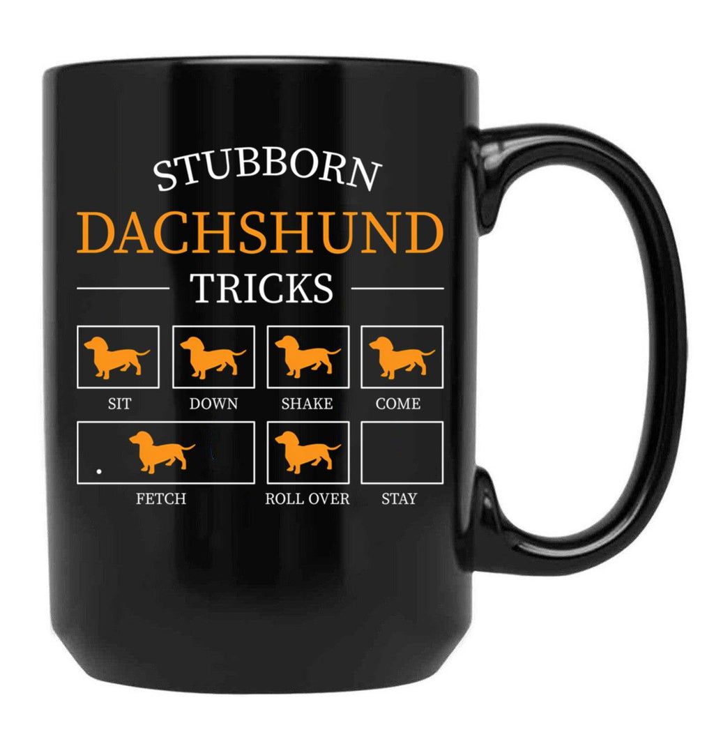 Dachshund Gift Shirt Black Coffee Mug, Gift Coffee Mug
