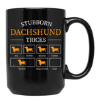 Dachshund Gift Shirt Black Coffee Mug, Gift Coffee Mug