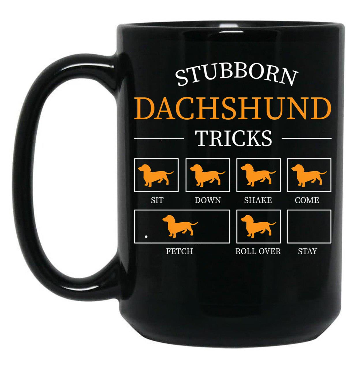 Dachshund Gift Shirt Black Coffee Mug, Gift Coffee Mug