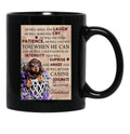 Dachshund He Will Make You Laugh Black Coffee Mug - Black