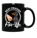 Dachshund Lover Design Best Friends For Life Black Coffee Mug, Gift Coffee Mug - Black