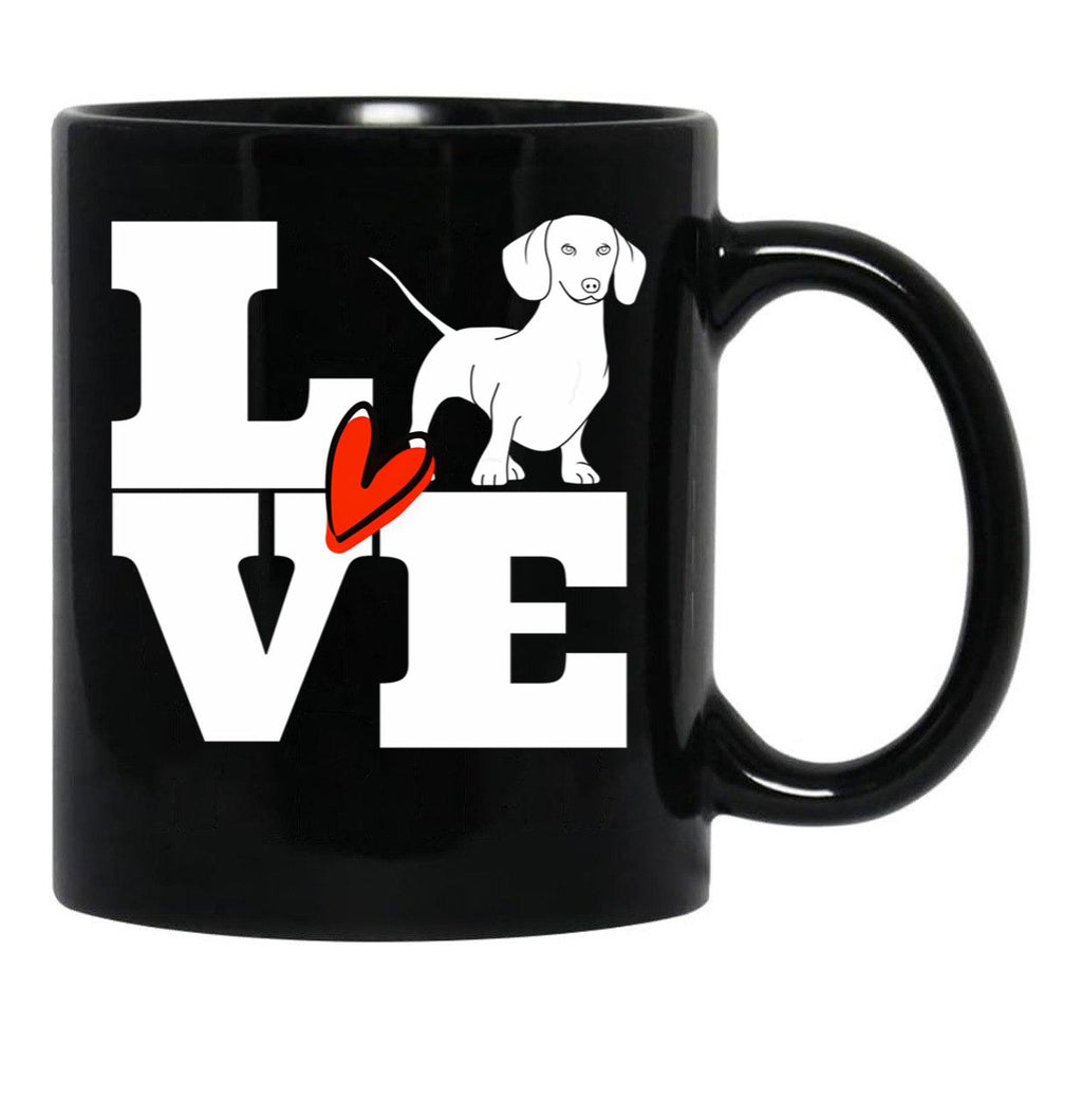 Dachshund Lover Black Coffee Mug, Gift Coffee Mug - Black