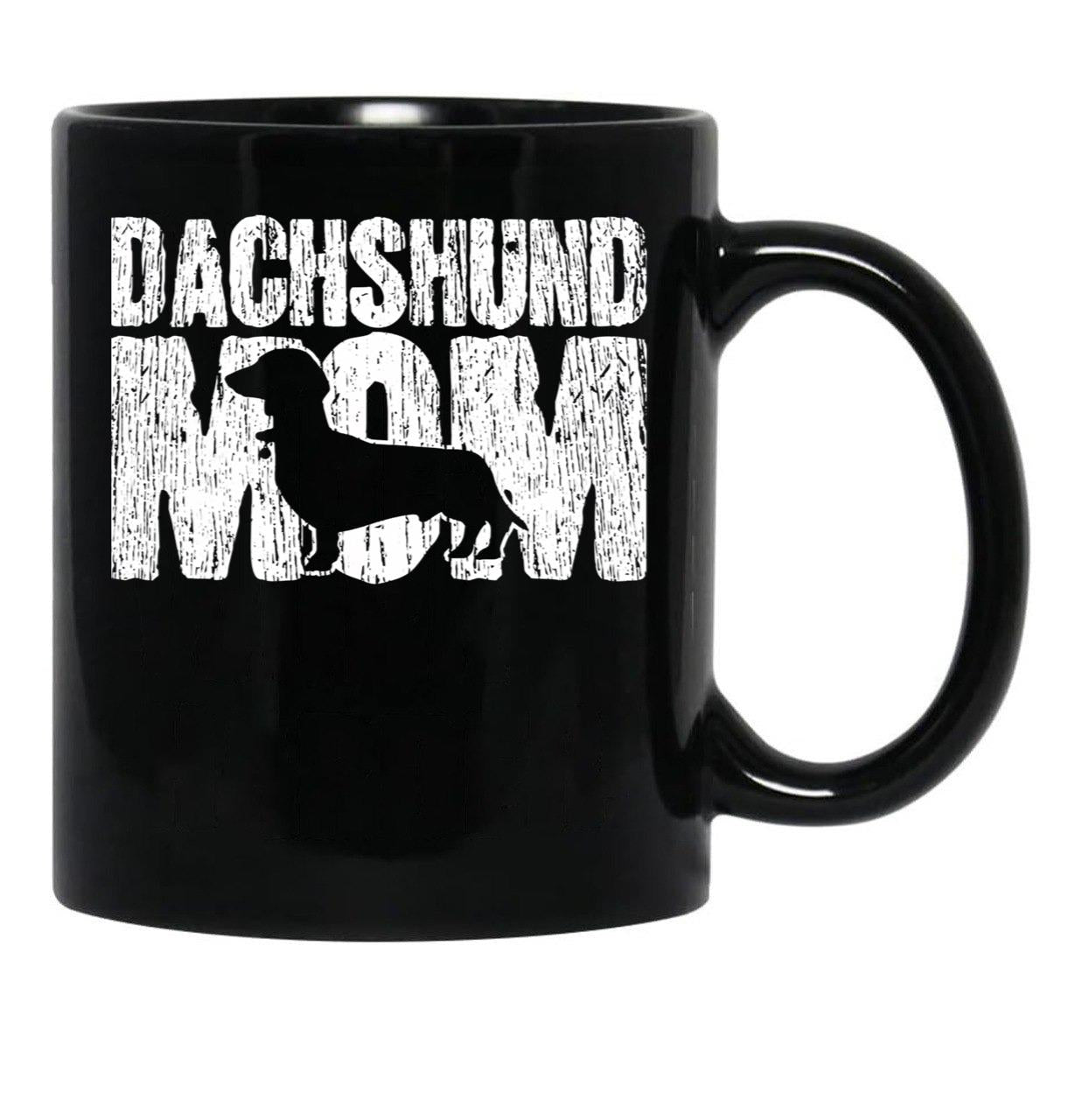 Dachshund Mom Wiener Weiner Doxie Mama Mother'S Day Gift Black Coffee Mug, Gift Coffee Mug - Black