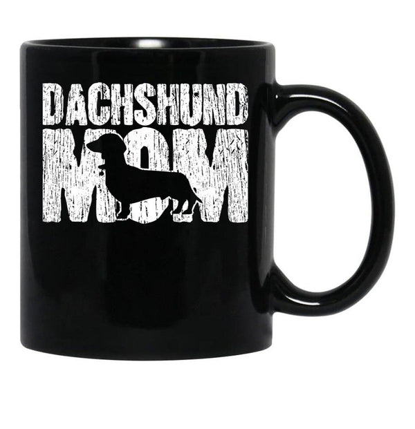 Dachshund Mom Wiener Weiner Doxie Mama Mother'S Day Gift Black Coffee Mug, Gift Coffee Mug - Black