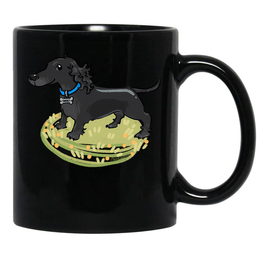 Dachshund Tanky Black Coffee Mug, Gift Coffee Mug - Black