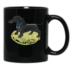Dachshund Tanky Black Coffee Mug, Gift Coffee Mug - Black