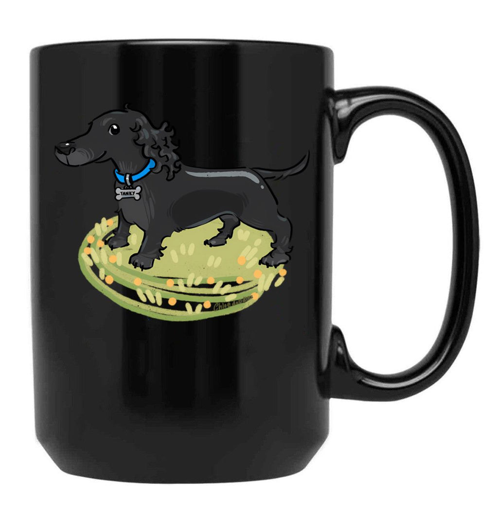 Dachshund Tanky Black Coffee Mug, Gift Coffee Mug