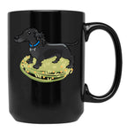 Dachshund Tanky Black Coffee Mug, Gift Coffee Mug