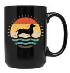 Dachshund Vintage Dachshund Dog Dachshund Dad Dachshund Funny Dachshund Dachshund Gifts Dachshund Gifts Dachshund Lover Dachshund Mom Black Coffee Mug, Gift Coffee Mug