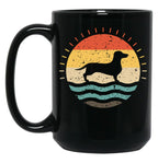 Dachshund Vintage Dachshund Dog Dachshund Dad Dachshund Funny Dachshund Dachshund Gifts Dachshund Gifts Dachshund Lover Dachshund Mom Black Coffee Mug, Gift Coffee Mug