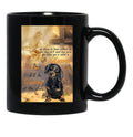 Dachshund Waiting At The Door Black Coffee Mug - Black