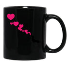 Dachshunds Heart Black Coffee Mug, Gift Coffee Mug - Black