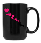 Dachshunds Heart Black Coffee Mug, Gift Coffee Mug