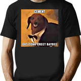Dachsund Meme Cement Das Conk Creet Baybee Premium Heavyweight Cotton T-Shirt - Black