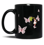 Dad And Daughter Always Share A Special Bond -Father'S Day Greeting -Light Pink Black Coffee Mug
