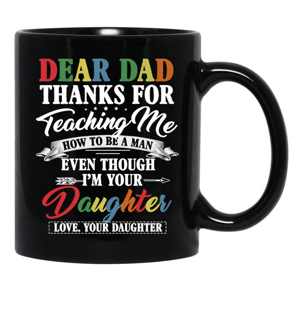 Dad And Daughter Matching Family Group Black Coffee Mug - Black