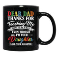 Dad And Daughter Matching Family Group Black Coffee Mug - Black