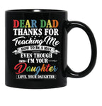 Dad And Daughter Matching Family Group Black Coffee Mug - Black