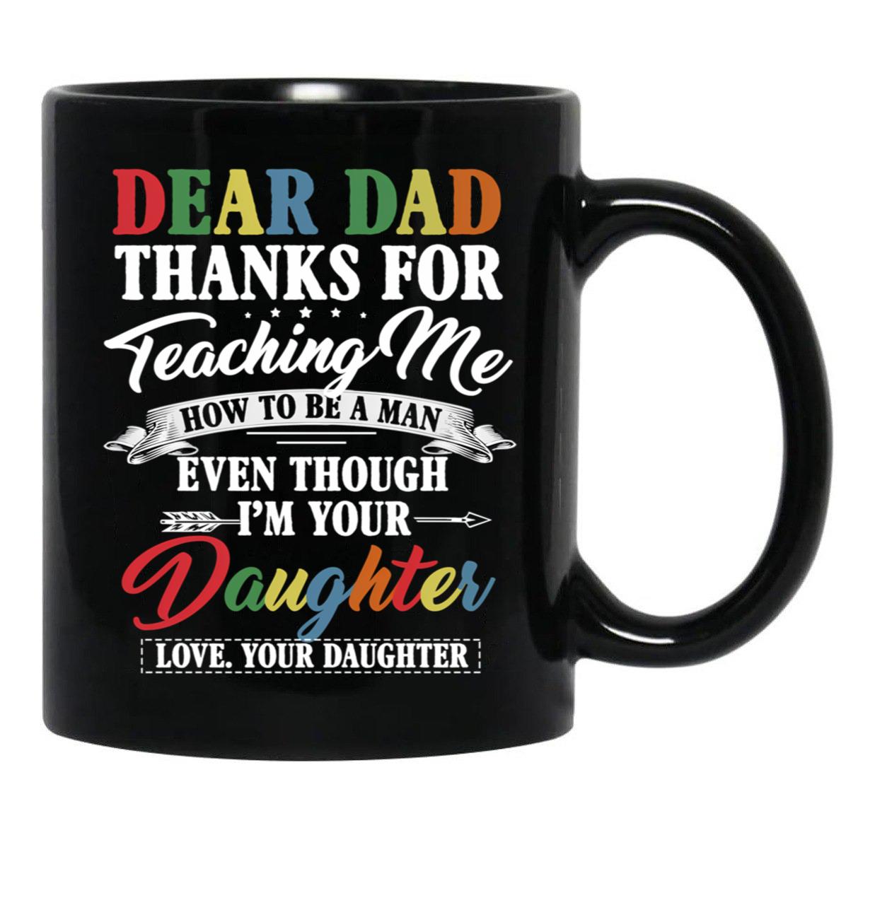 Dad And Daughter Matching Family Group Black Coffee Mug - Black
